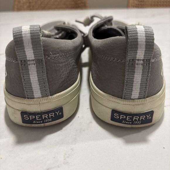 Sperry - Crest Vibe Washable Leather Slip-On Sneakers - Grey - 8.5  STS82398 - Picture 5 of 10
